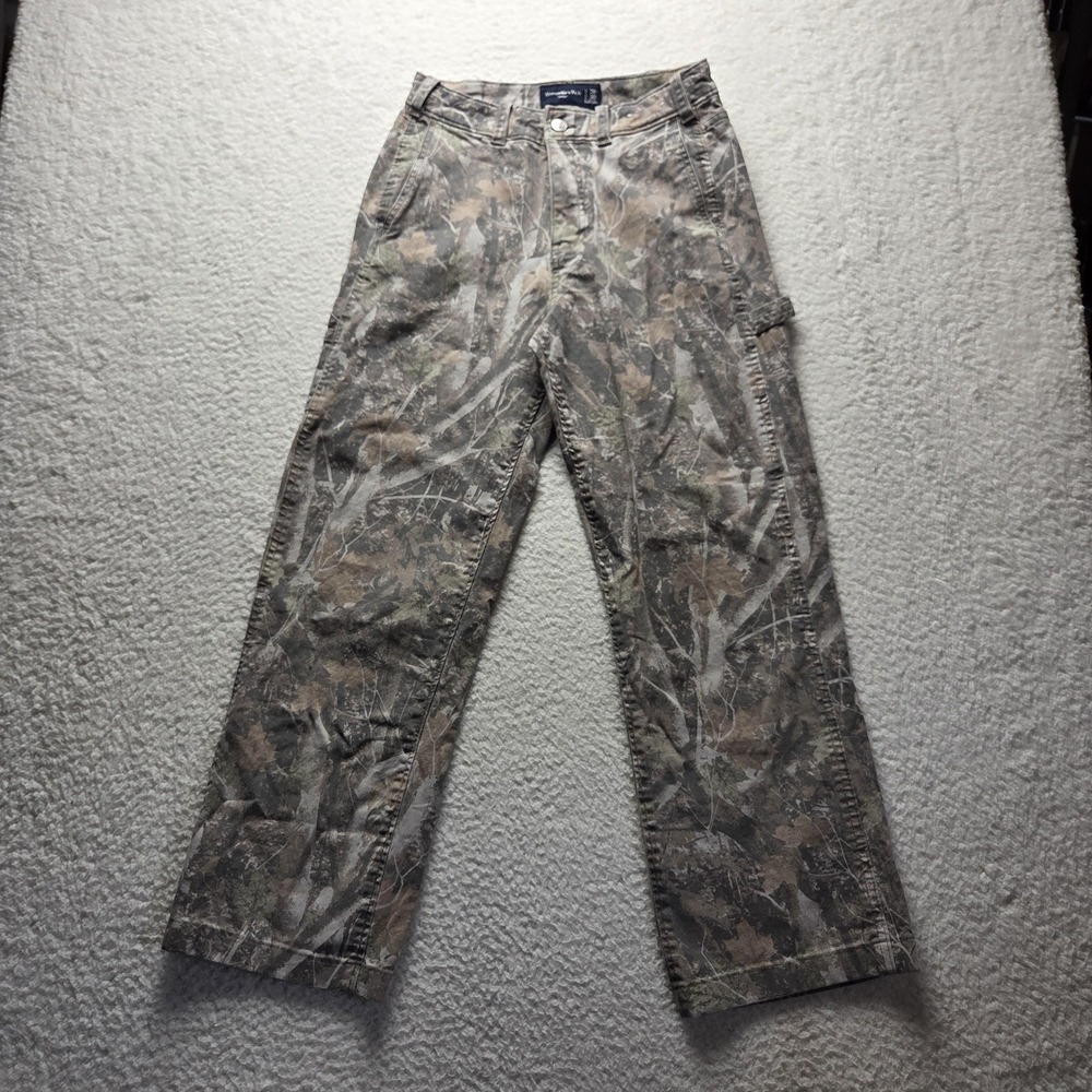 Abercrombie & Fitch Cargo Pants Mens 29x28 Camo Canvas Baggy Workwear Casual